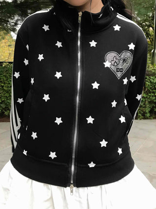 Casual Cute Star Track Zip-up