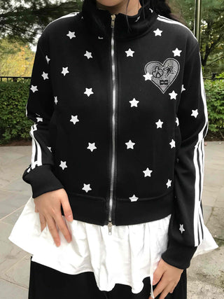 Casual Cute Star Track Zip-up
