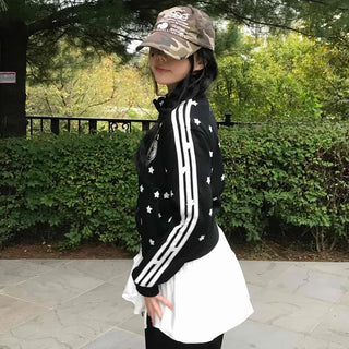 Casual Cute Star Track Zip-up