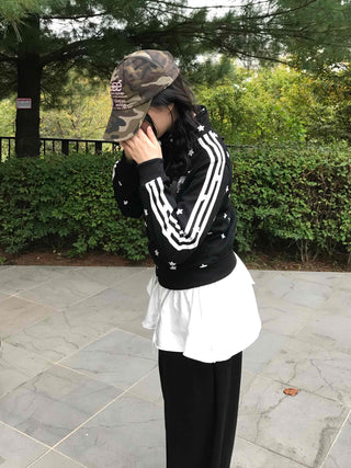 Casual Cute Star Track Zip-up