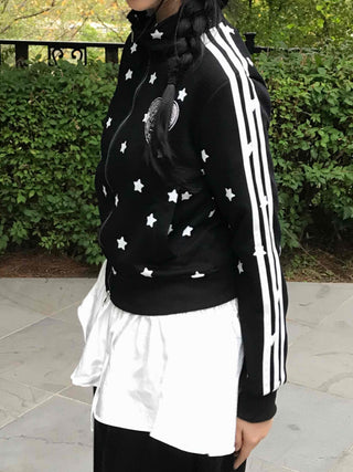 Casual Cute Star Track Zip-up