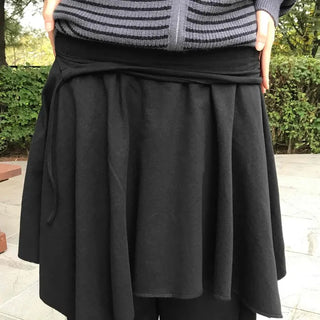 Pure Asymmetrical Flare Layered Midi Skirt