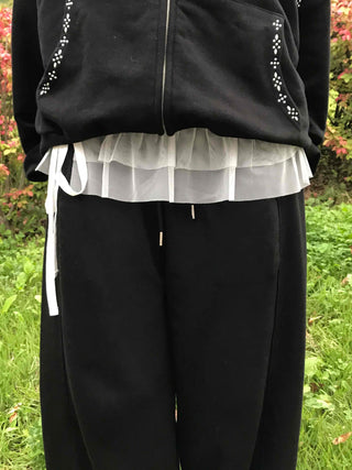 Muse Belted Plain Ruffle Mini Skirt