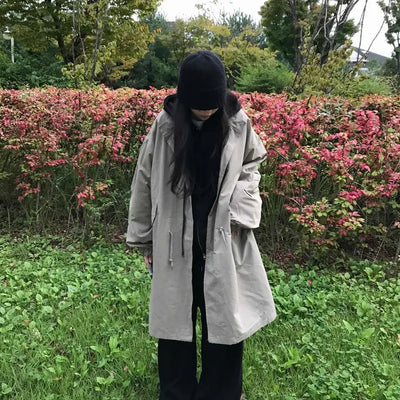 Natural Cotton Plain Field Jacket
