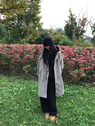 Natural Cotton Plain Field Jacket