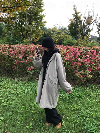 Natural Cotton Plain Field Jacket