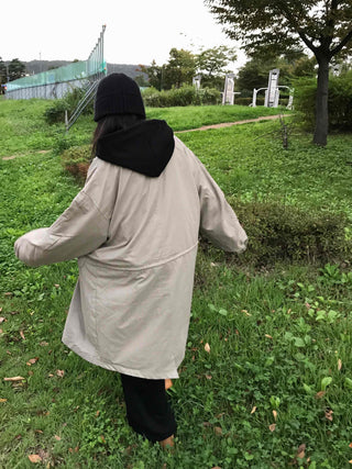 Natural Cotton Plain Field Jacket