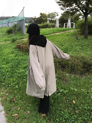 Natural Cotton Plain Field Jacket