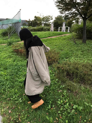 Natural Cotton Plain Field Jacket