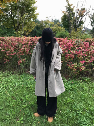Natural Cotton Plain Field Jacket