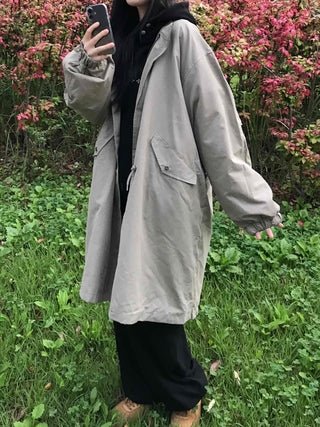 Natural Cotton Plain Field Jacket
