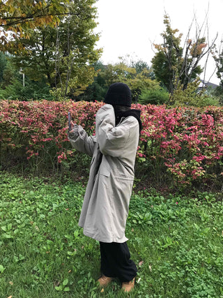Natural Cotton Plain Field Jacket