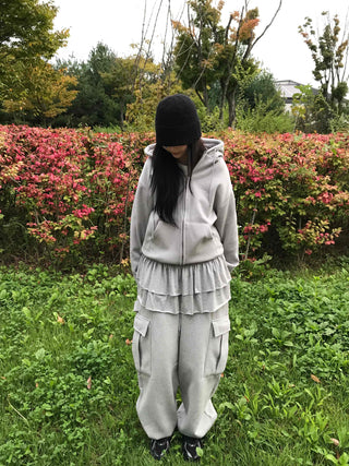 Fleece-lined Cargo Oversized Hammer Balloon Long Pants