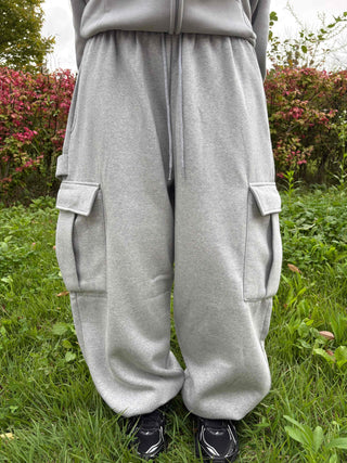 Fleece-lined Cargo Oversized Hammer Balloon Long Pants