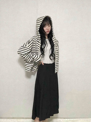 Minimal A-line Pleated Long Skirt
