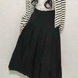 Minimal A-line Pleated Long Skirt