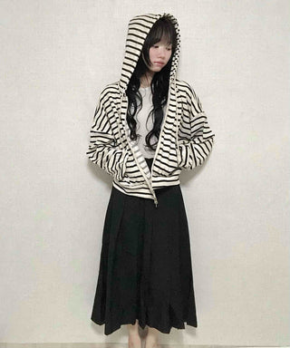 Minimal A-line Pleated Long Skirt