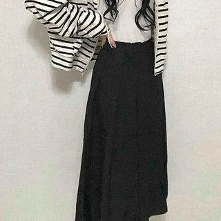 Minimal A-line Pleated Long Skirt