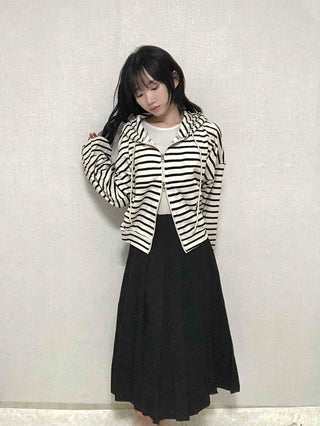 Minimal A-line Pleated Long Skirt