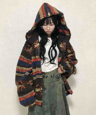 Grunge Tumble Fleece Zip-up Hoodie