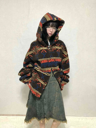 Grunge Tumble Fleece Zip-up Hoodie