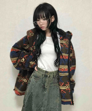Grunge Tumble Fleece Zip-up Hoodie