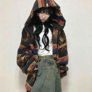 Grunge Tumble Fleece Zip-up Hoodie