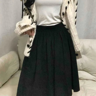 Antique corduroy midi skirt