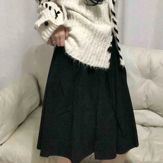 Antique corduroy midi skirt