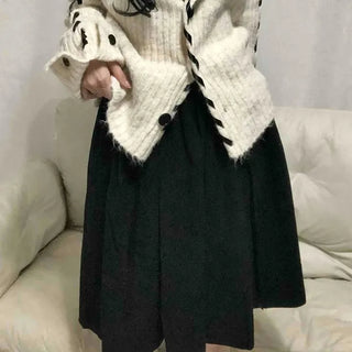 Antique corduroy midi skirt