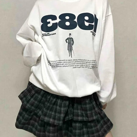Natural Check Tiered Mini Skirt