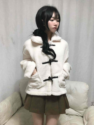New Basic Duffle Coat Fur Jacket