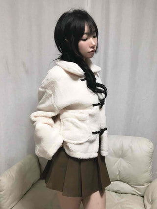 New Basic Duffle Coat Fur Jacket