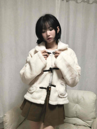New Basic Duffle Coat Fur Jacket