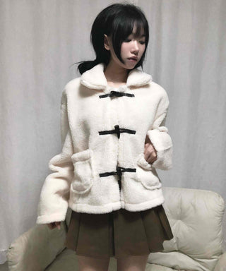 New Basic Duffle Coat Fur Jacket