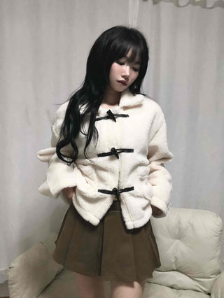 New Basic Duffle Coat Fur Jacket