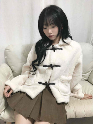 New Basic Duffle Coat Fur Jacket