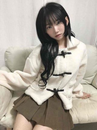 New Basic Duffle Coat Fur Jacket