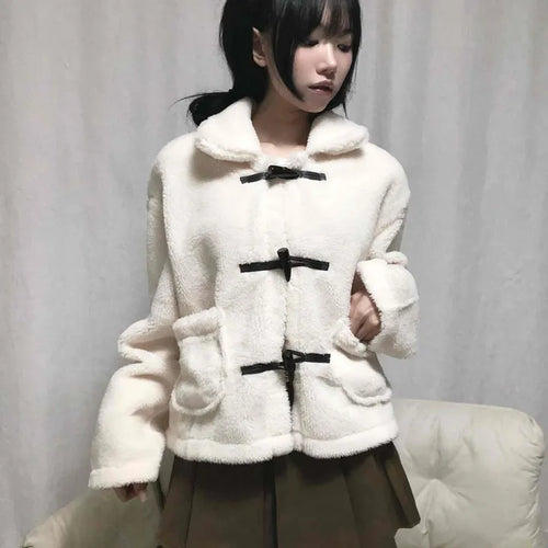 New Basic Duffle Coat Fur Jacket