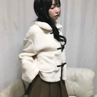 New Basic Duffle Coat Fur Jacket