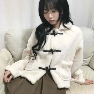 New Basic Duffle Coat Fur Jacket