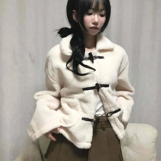 New Basic Duffle Coat Fur Jacket