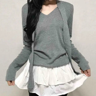 Shirred Layered Mini Skirt