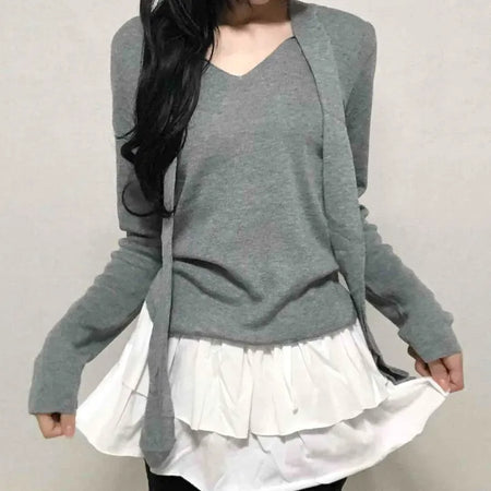 Shirred Layered Mini Skirt