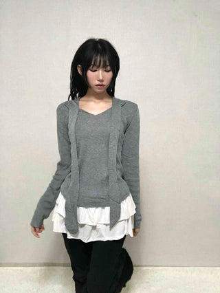 Shirred Layered Mini Skirt