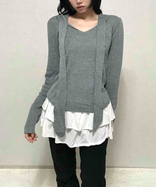 Shirred Layered Mini Skirt