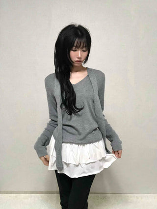 Shirred Layered Mini Skirt
