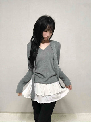 Shirred Layered Mini Skirt