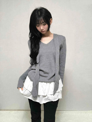 Shirred Layered Mini Skirt