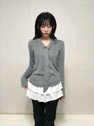 Shirred Layered Mini Skirt